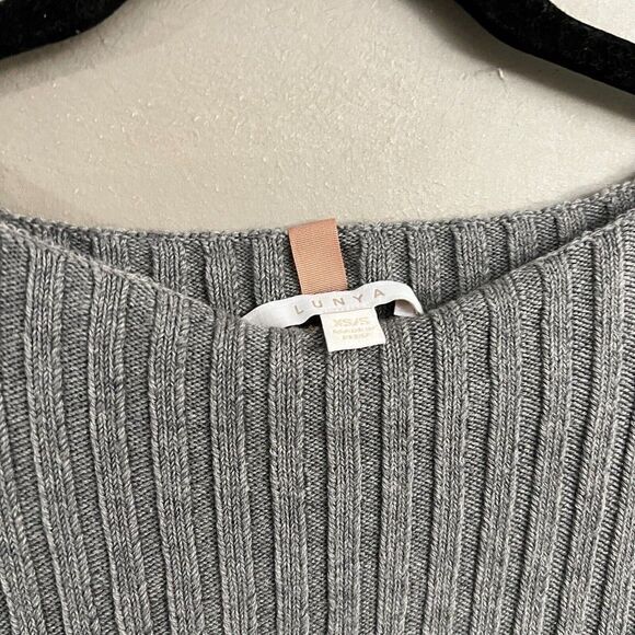 Lunya Cozy Pima Wool Pullover Sweater Charcoal Gray - Picture 5 of 7